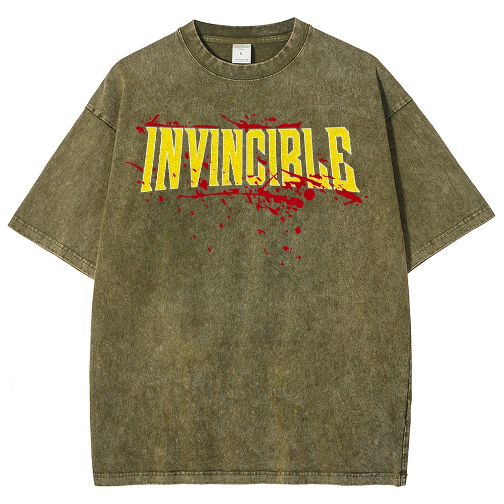 Invincible Unisex Fit Washed T-Shirt 2503010159