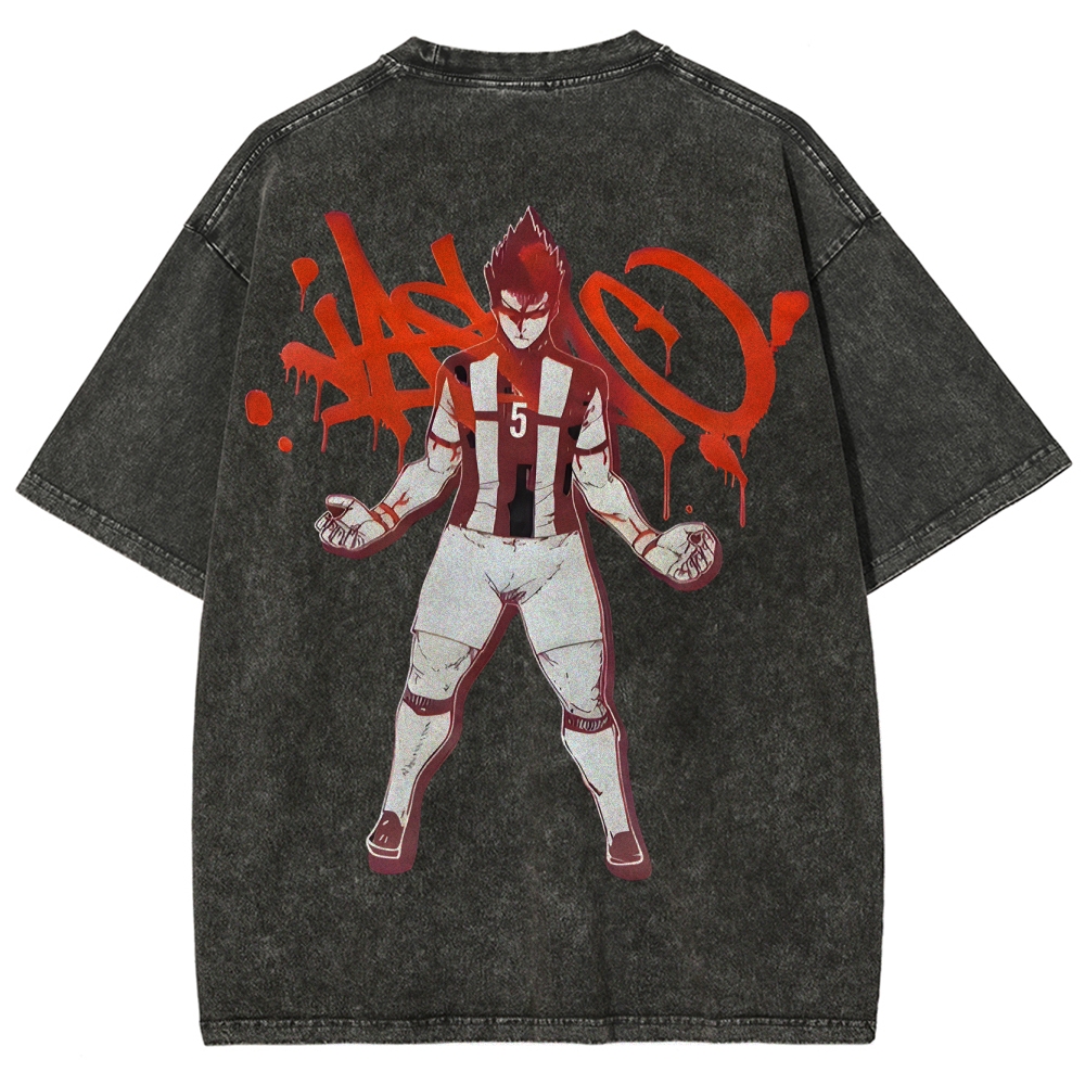 Blue Lock Unisex Fit Washed T-Shirt 2503010272