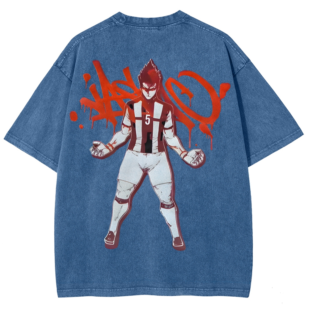 Blue Lock Unisex Fit Washed T-Shirt 2503010272