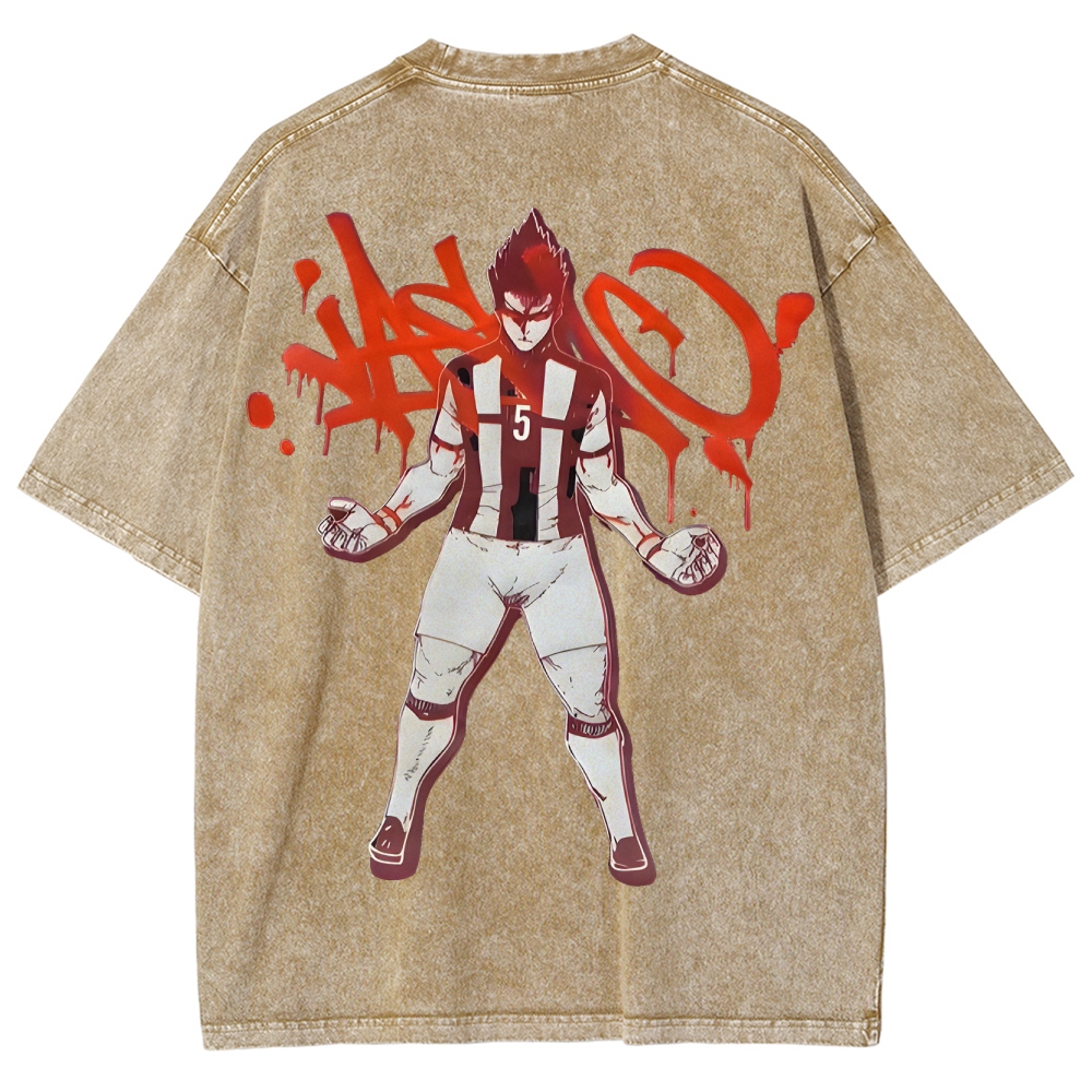 Blue Lock Unisex Fit Washed T-Shirt 2503010272