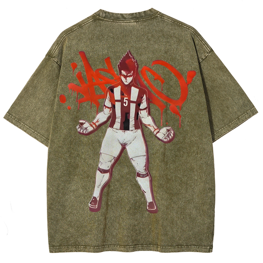 Blue Lock Unisex Fit Washed T-Shirt 2503010272