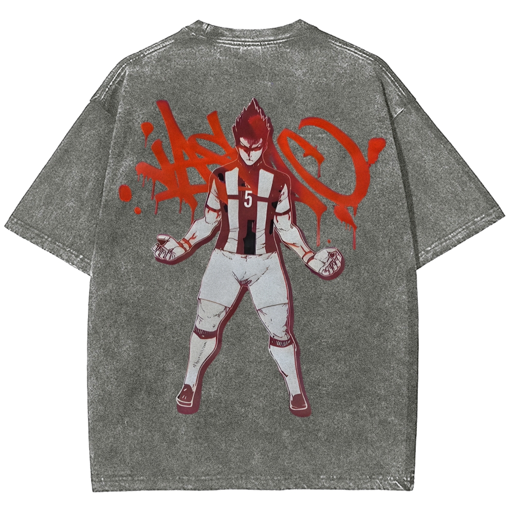 Blue Lock Unisex Fit Washed T-Shirt 2503010272