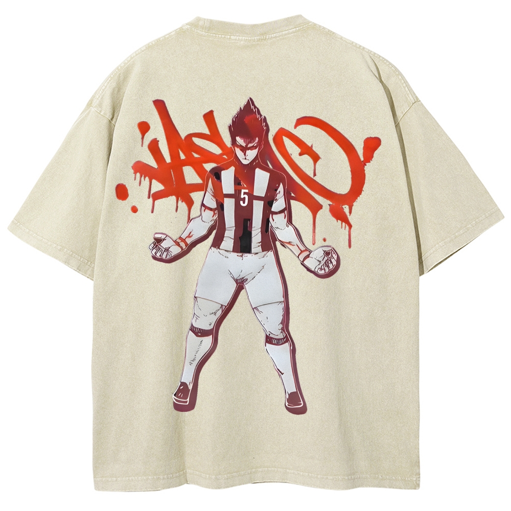 Blue Lock Unisex Fit Washed T-Shirt 2503010272