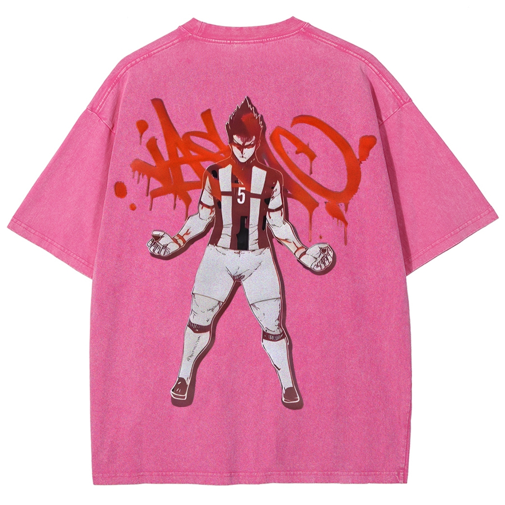 Blue Lock Unisex Fit Washed T-Shirt 2503010272