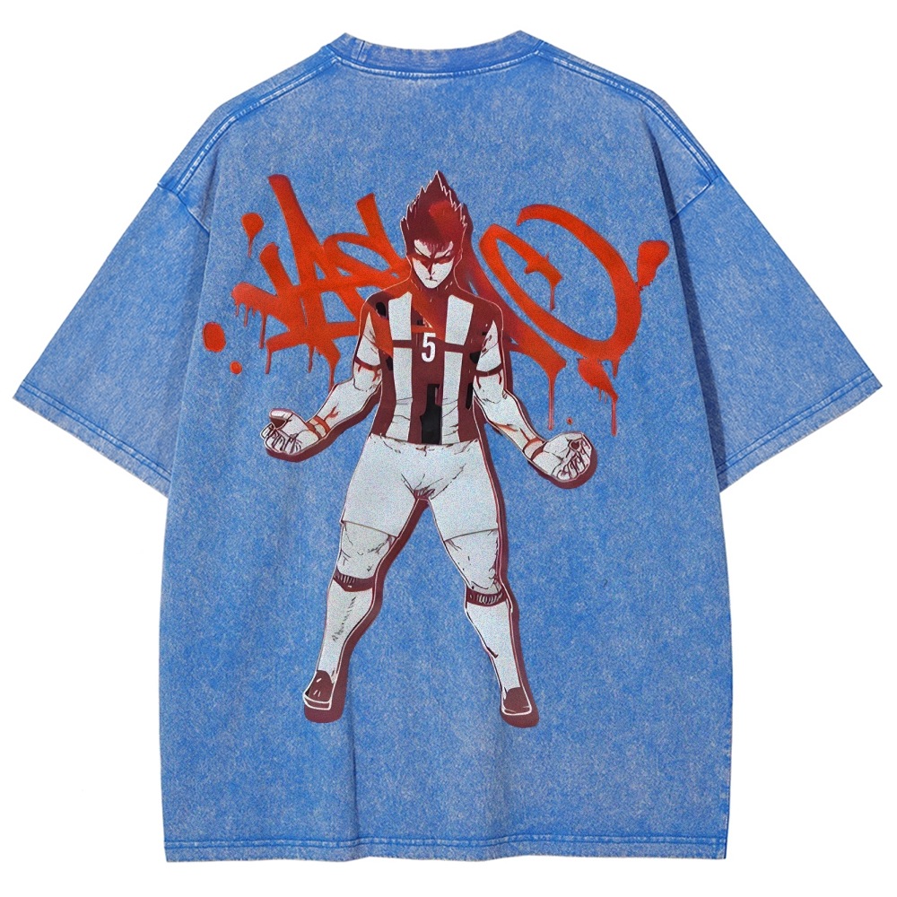 Blue Lock Unisex Fit Washed T-Shirt 2503010272