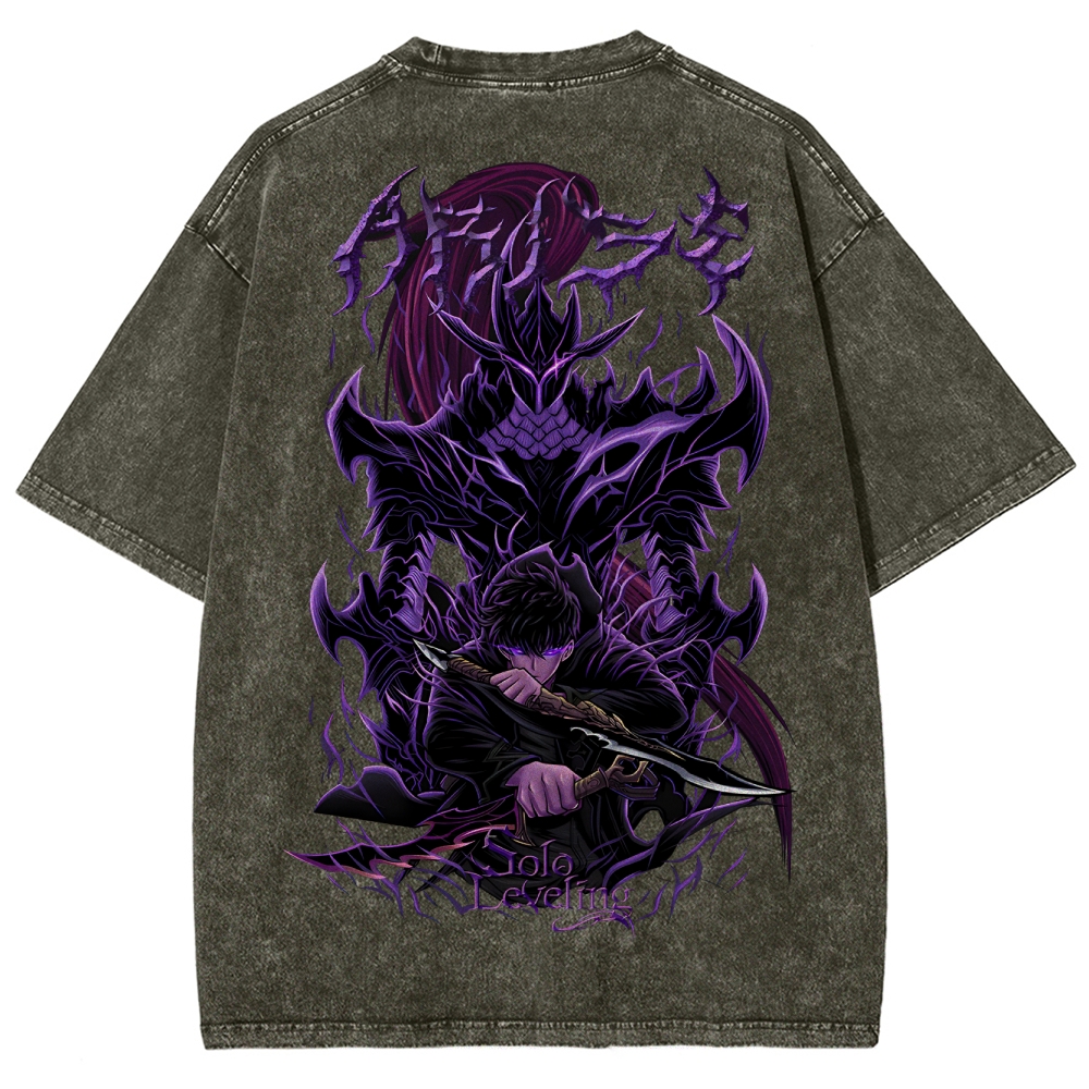 Solo-leveling Unisex Fit Washed T-Shirt 2503010751