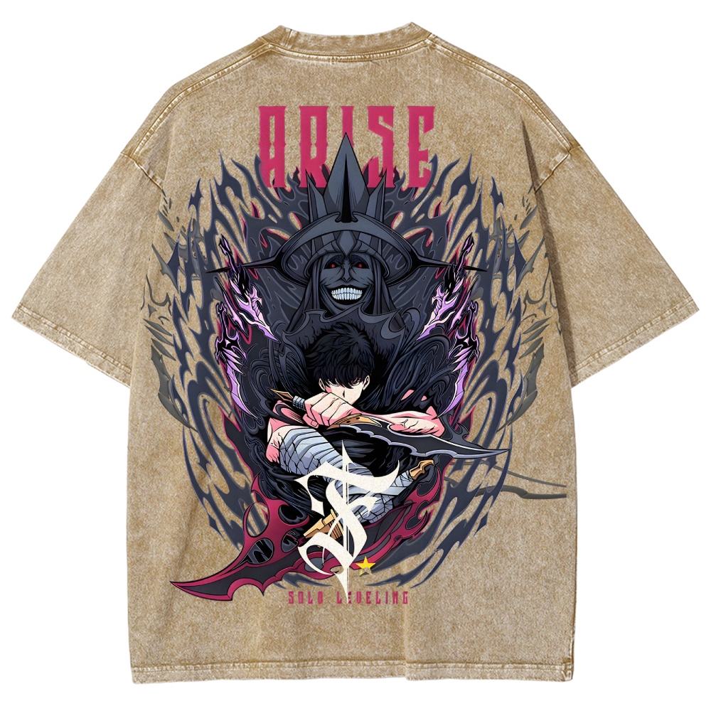 Solo-leveling Unisex Fit Washed T-Shirt 2503010752