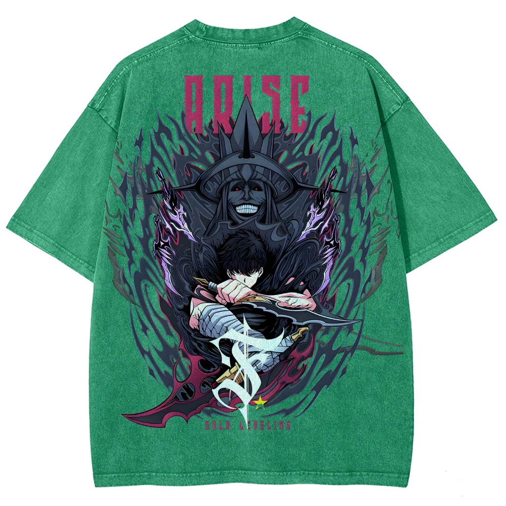 Solo-leveling Unisex Fit Washed T-Shirt 2503010752