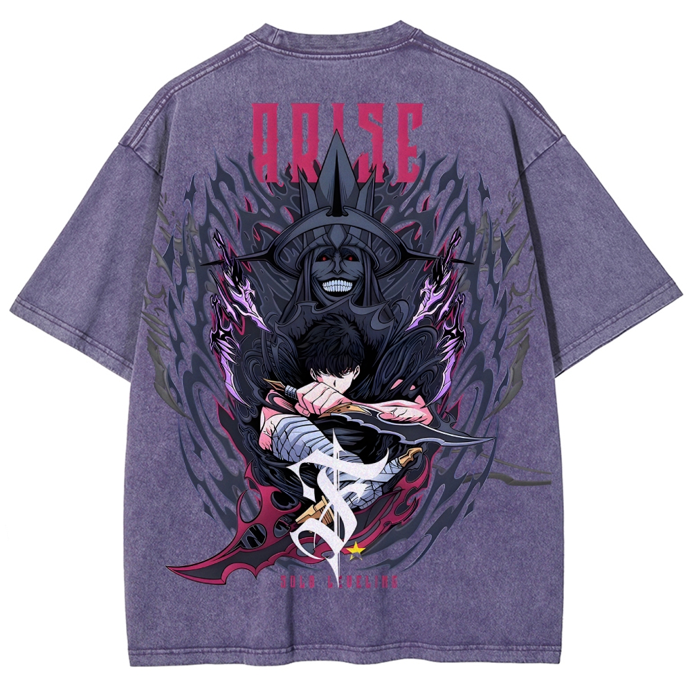 Solo-leveling Unisex Fit Washed T-Shirt 2503010752
