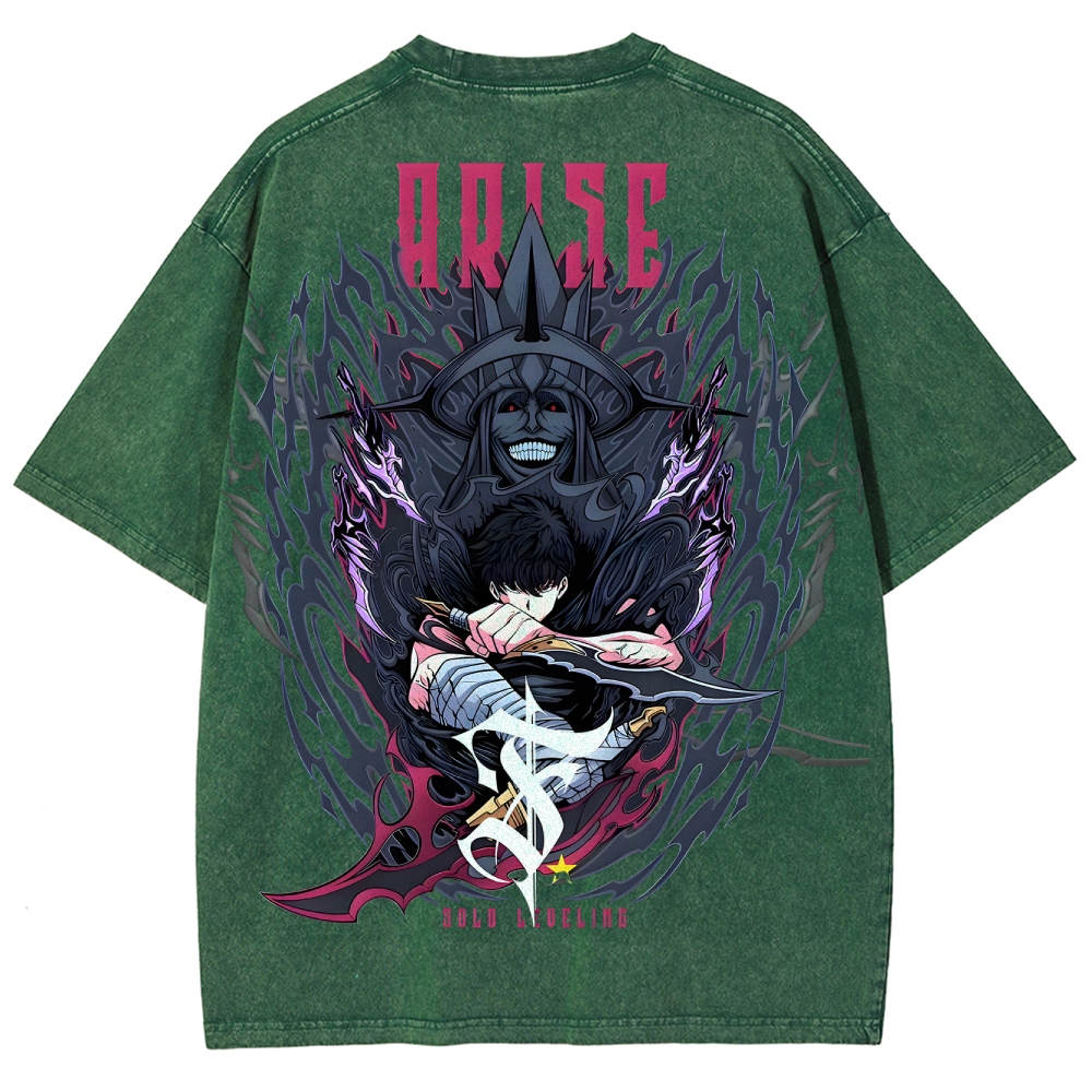 Solo-leveling Unisex Fit Washed T-Shirt 2503010752