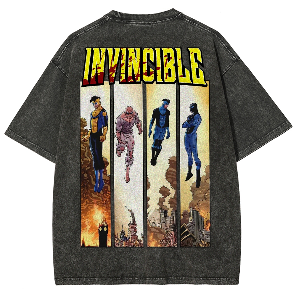 Invincible Unisex Fit Washed T-Shirt 2503011971