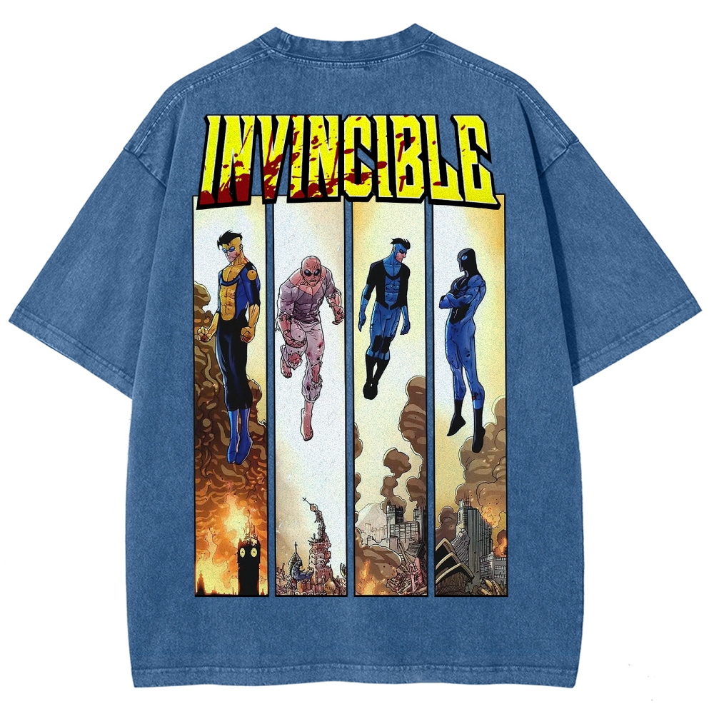Invincible Unisex Fit Washed T-Shirt 2503011971