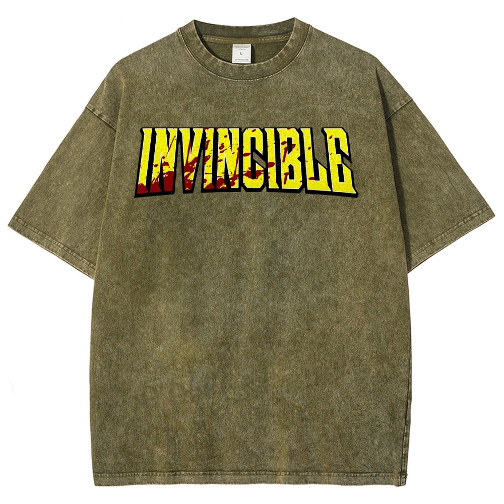 Invincible Unisex Fit Washed T-Shirt 2503011971
