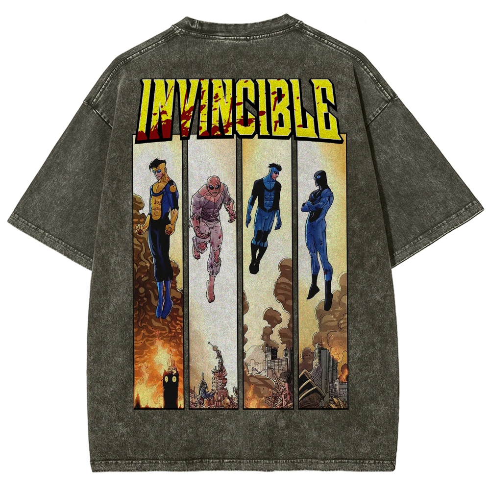 Invincible Unisex Fit Washed T-Shirt 2503011971