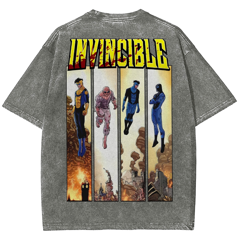 Invincible Unisex Fit Washed T-Shirt 2503011971