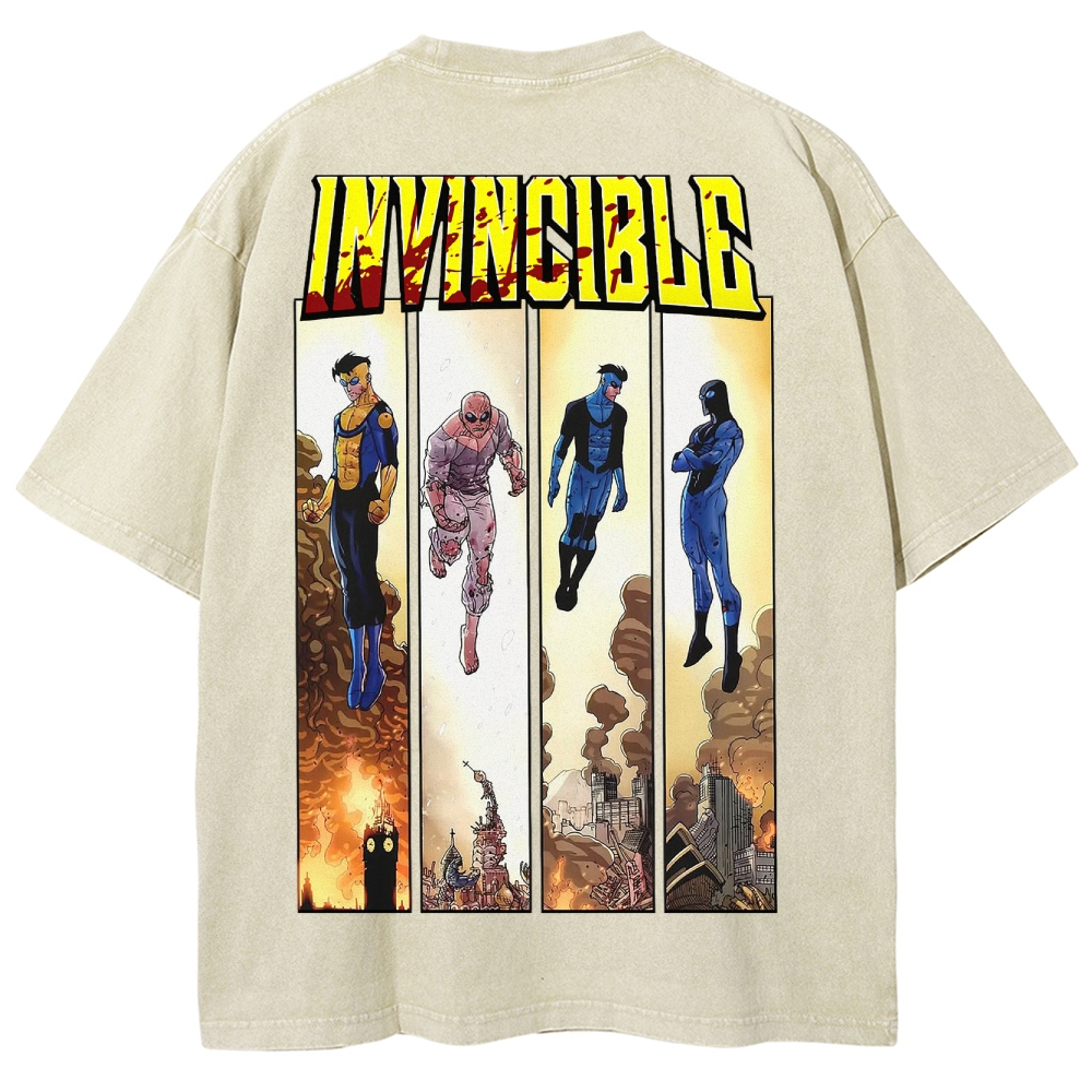 Invincible Unisex Fit Washed T-Shirt 2503011971