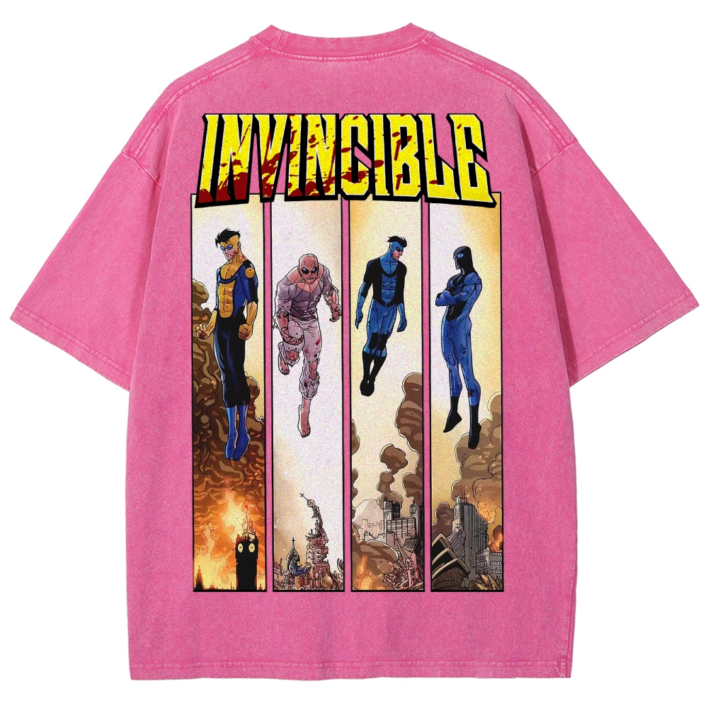 Invincible Unisex Fit Washed T-Shirt 2503011971