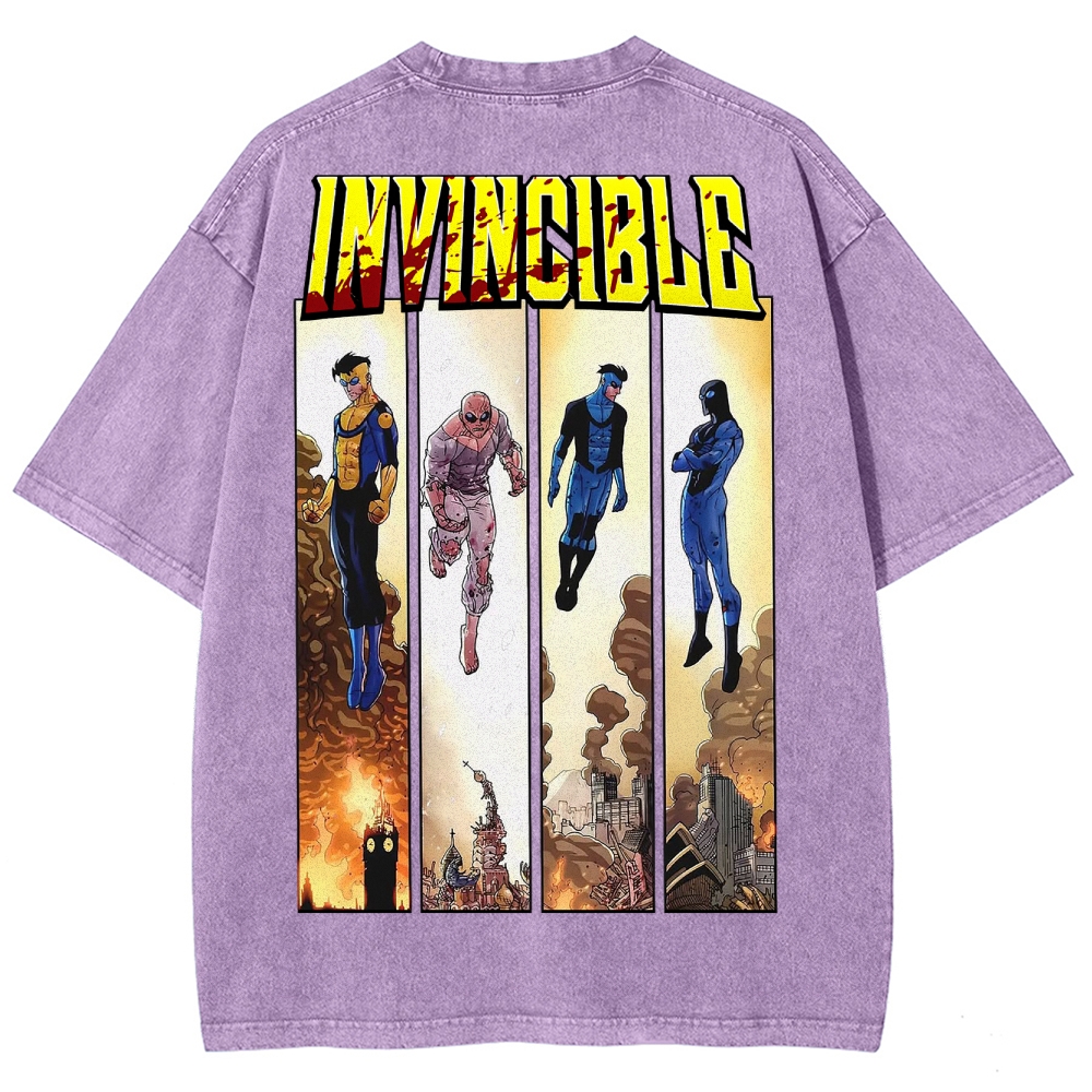 Invincible Unisex Fit Washed T-Shirt 2503011971