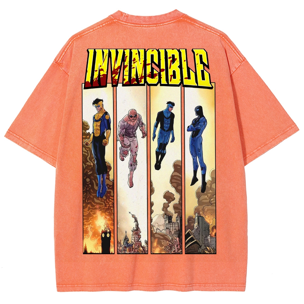 Invincible Unisex Fit Washed T-Shirt 2503011971