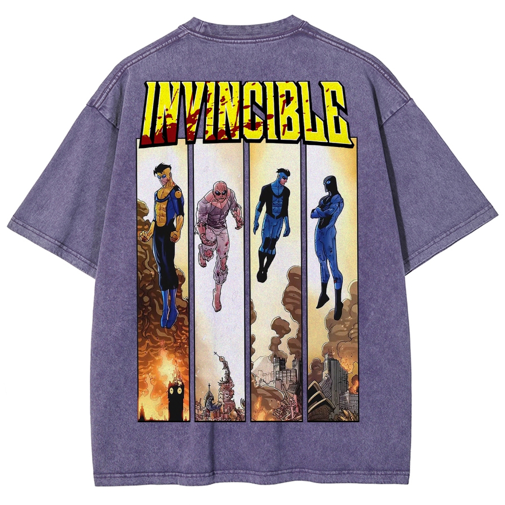 Invincible Unisex Fit Washed T-Shirt 2503011971
