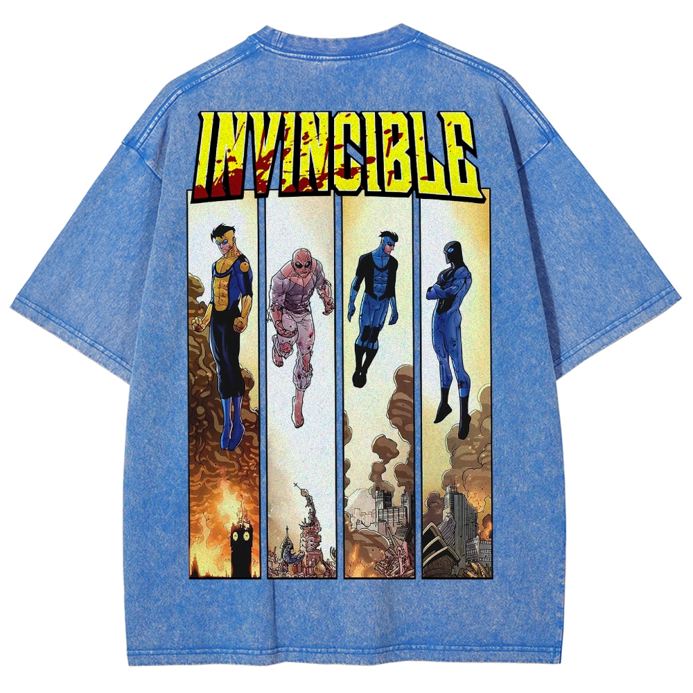 Invincible Unisex Fit Washed T-Shirt 2503011971