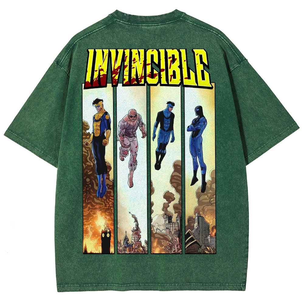 Invincible Unisex Fit Washed T-Shirt 2503011971
