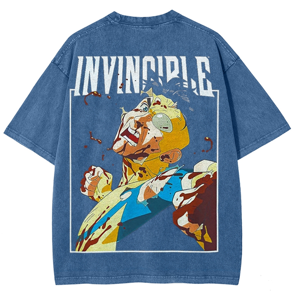Invincible Unisex Fit Washed T-Shirt 2503012001