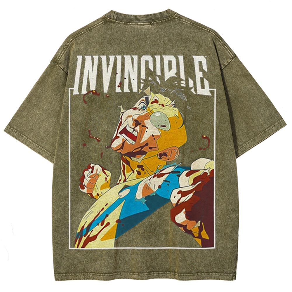 Invincible Unisex Fit Washed T-Shirt 2503012001
