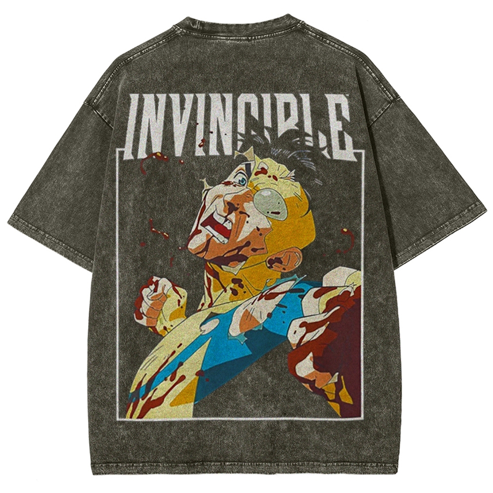 Invincible Unisex Fit Washed T-Shirt 2503012001