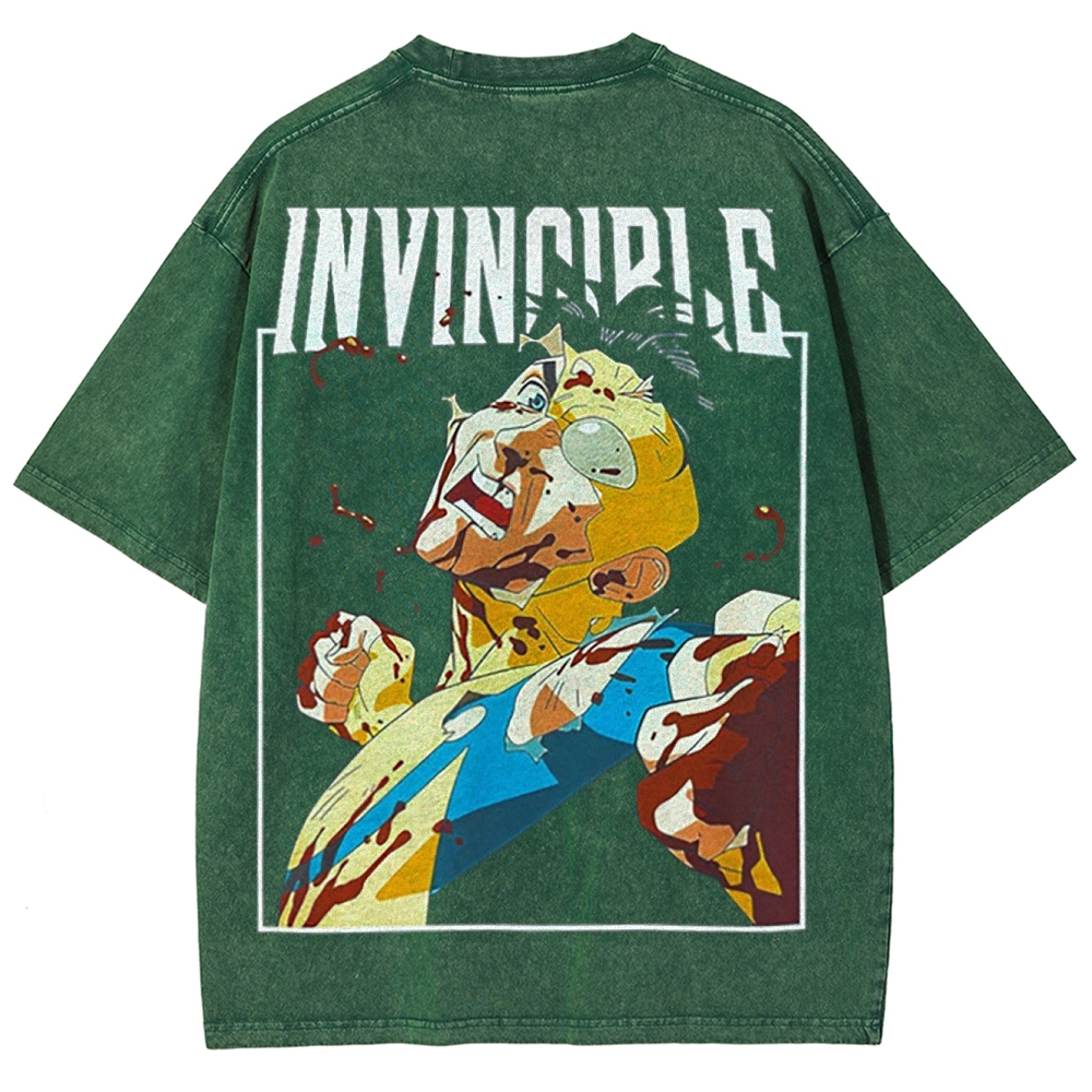 Invincible Unisex Fit Washed T-Shirt 2503012001