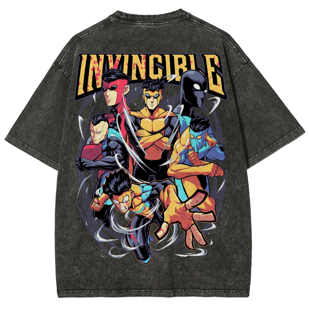 Invincible Unisex Fit Washed T-Shirt 2503012018