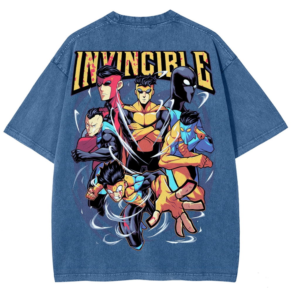 Invincible Unisex Fit Washed T-Shirt 2503012018