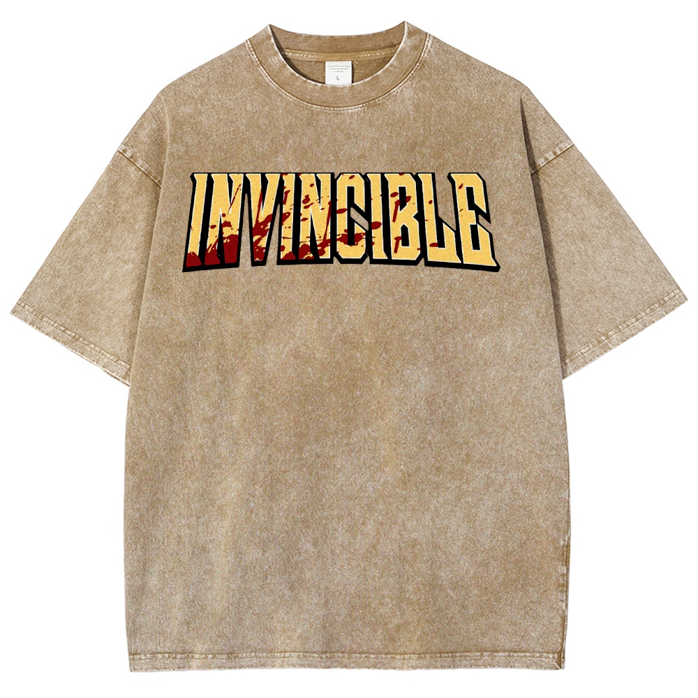 Invincible Unisex Fit Washed T-Shirt 2503012018