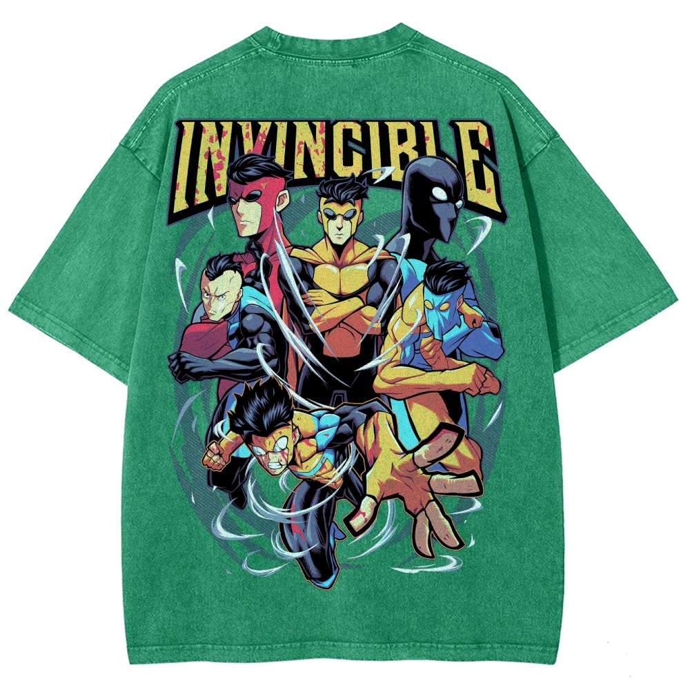 Invincible Unisex Fit Washed T-Shirt 2503012018