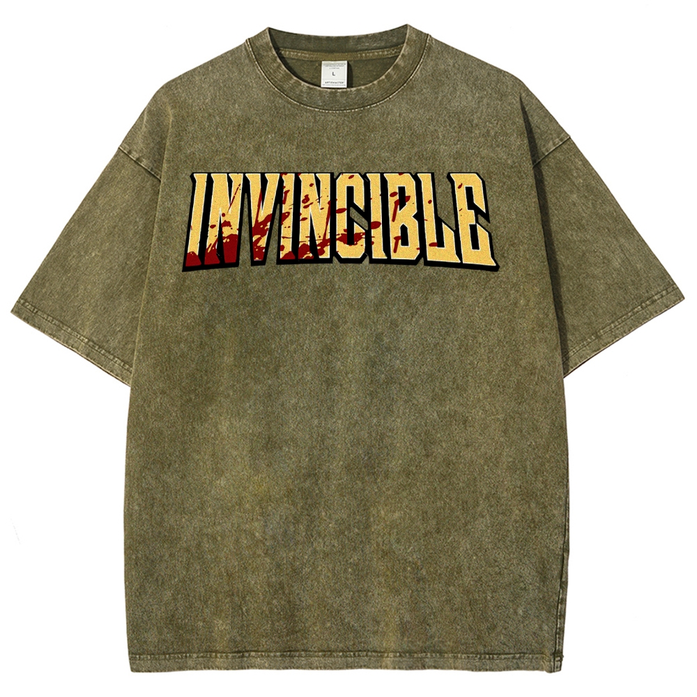 Invincible Unisex Fit Washed T-Shirt 2503012018