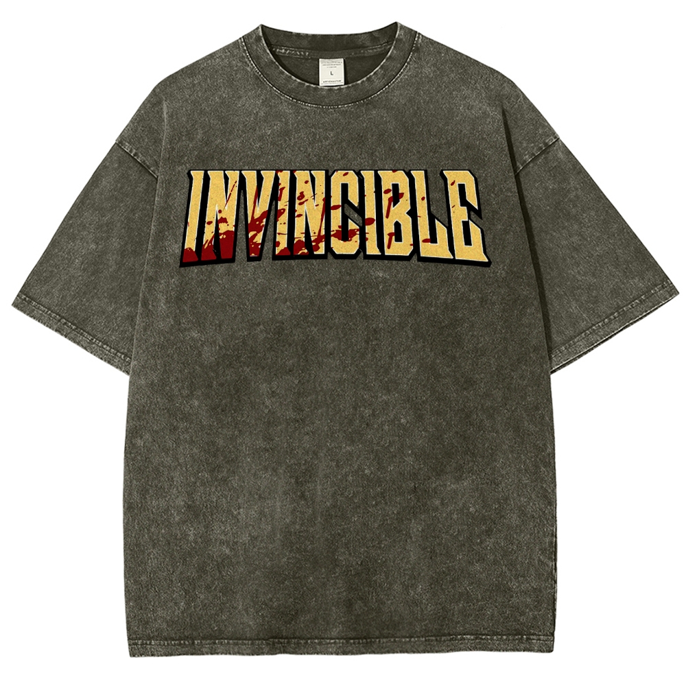 Invincible Unisex Fit Washed T-Shirt 2503012018