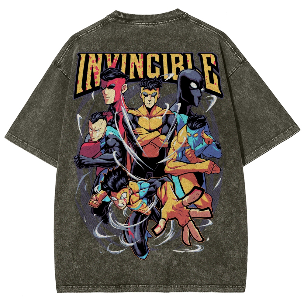 Invincible Unisex Fit Washed T-Shirt 2503012018