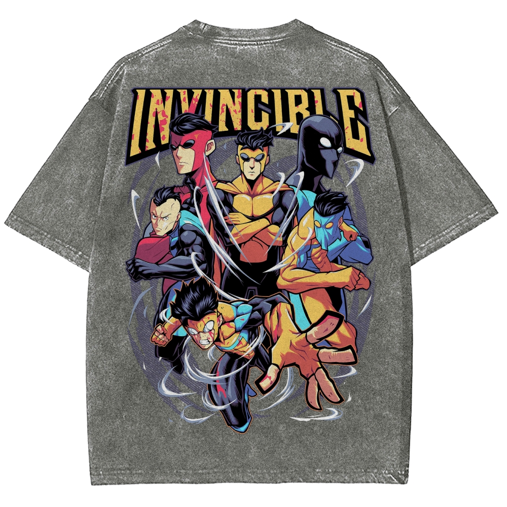 Invincible Unisex Fit Washed T-Shirt 2503012018