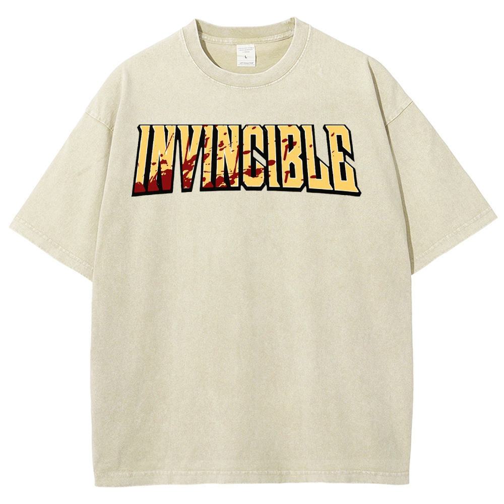 Invincible Unisex Fit Washed T-Shirt 2503012018