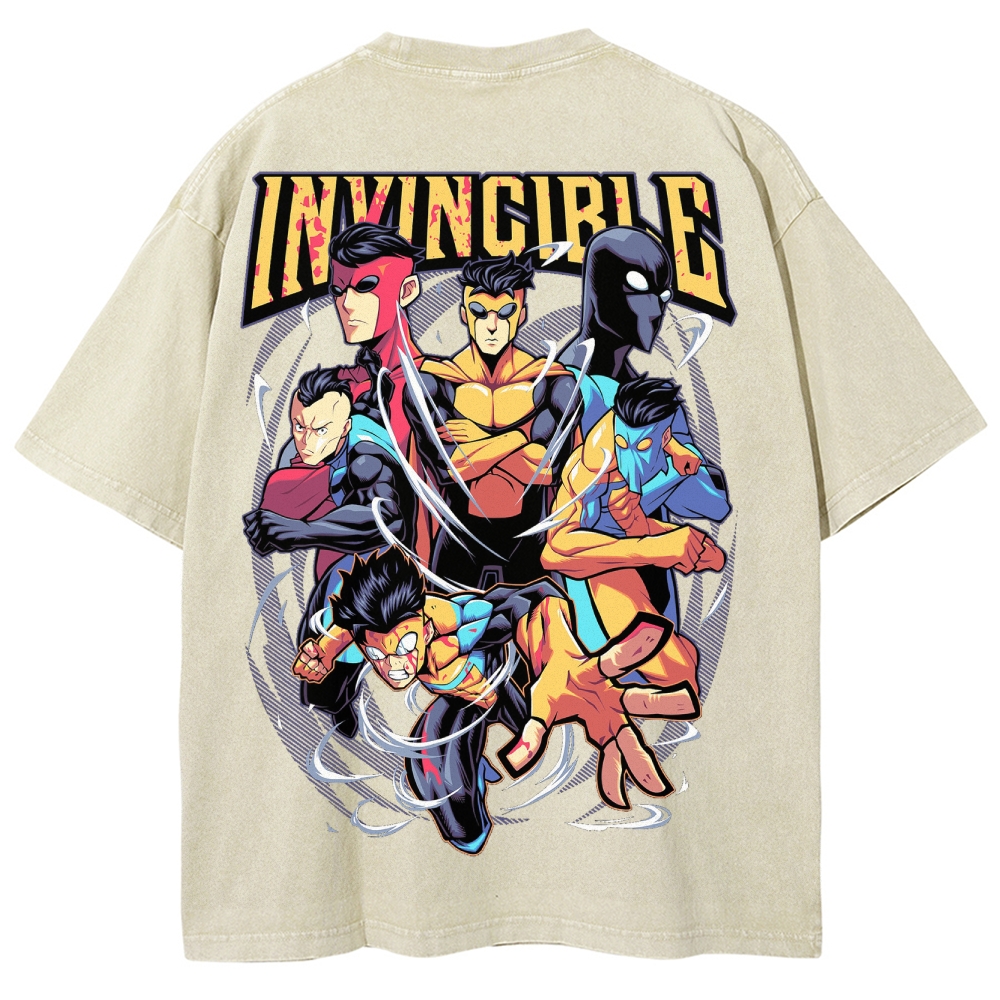 Invincible Unisex Fit Washed T-Shirt 2503012018
