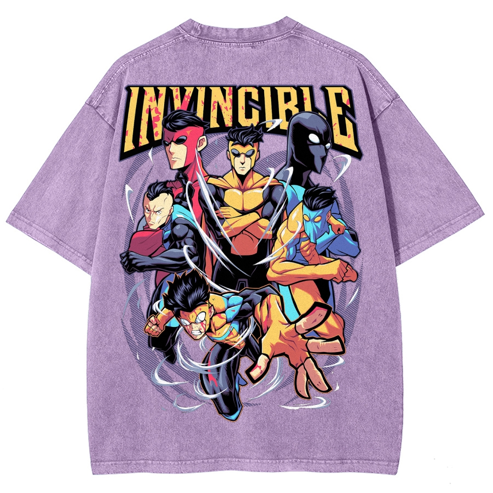Invincible Unisex Fit Washed T-Shirt 2503012018