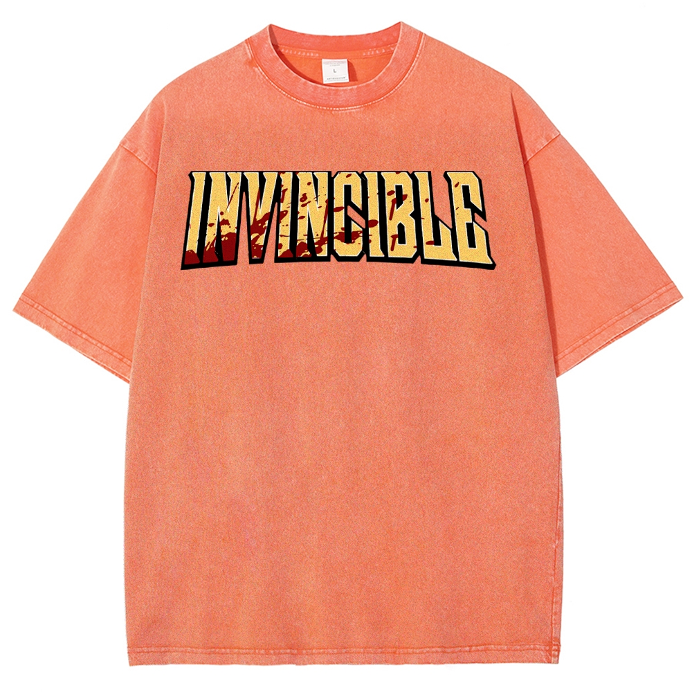 Invincible Unisex Fit Washed T-Shirt 2503012018