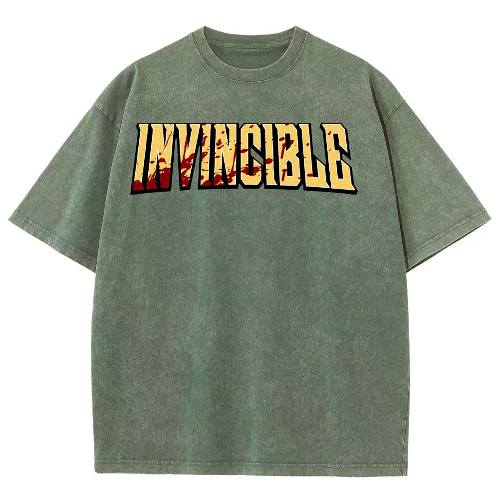 Invincible Unisex Fit Washed T-Shirt 2503012018