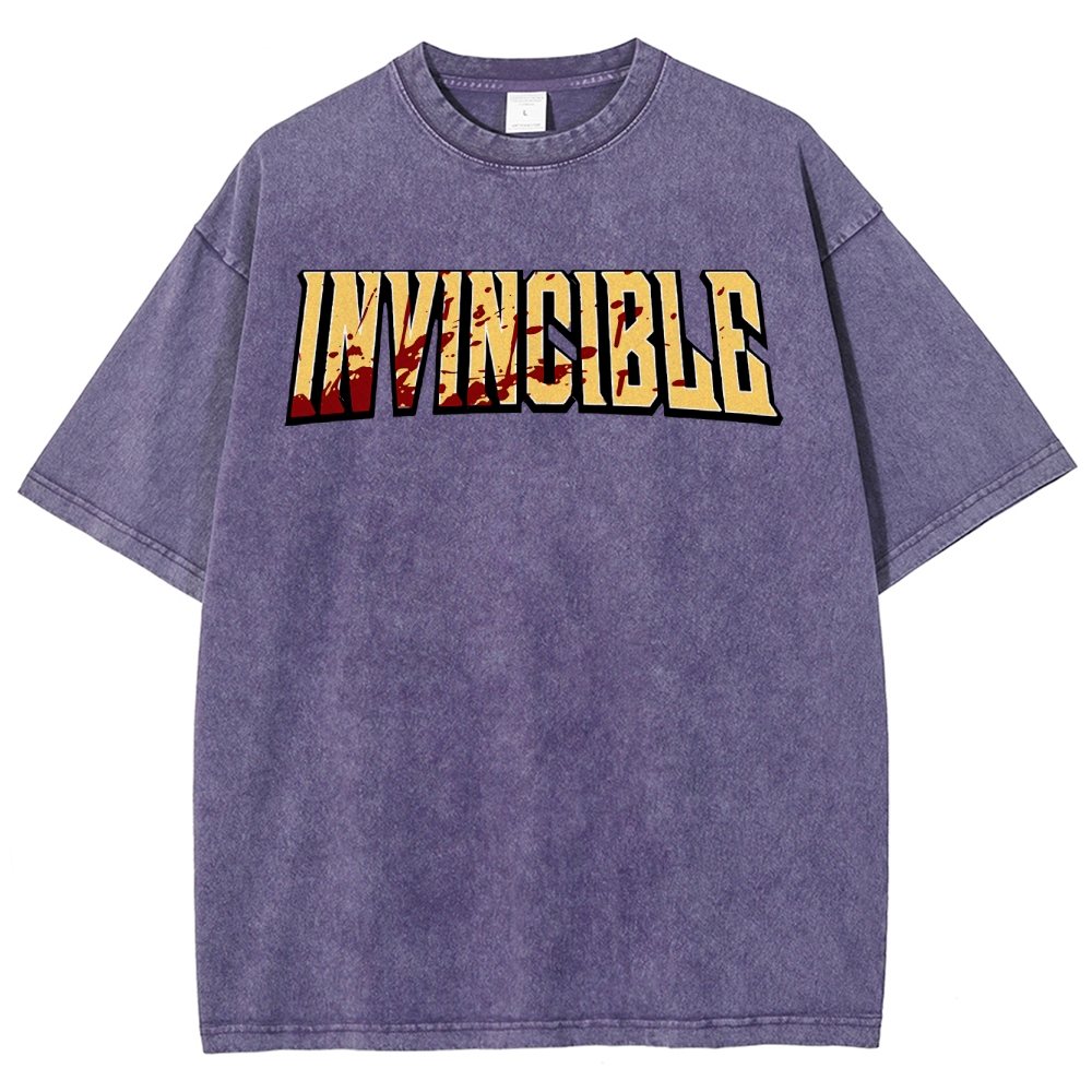 Invincible Unisex Fit Washed T-Shirt 2503012018