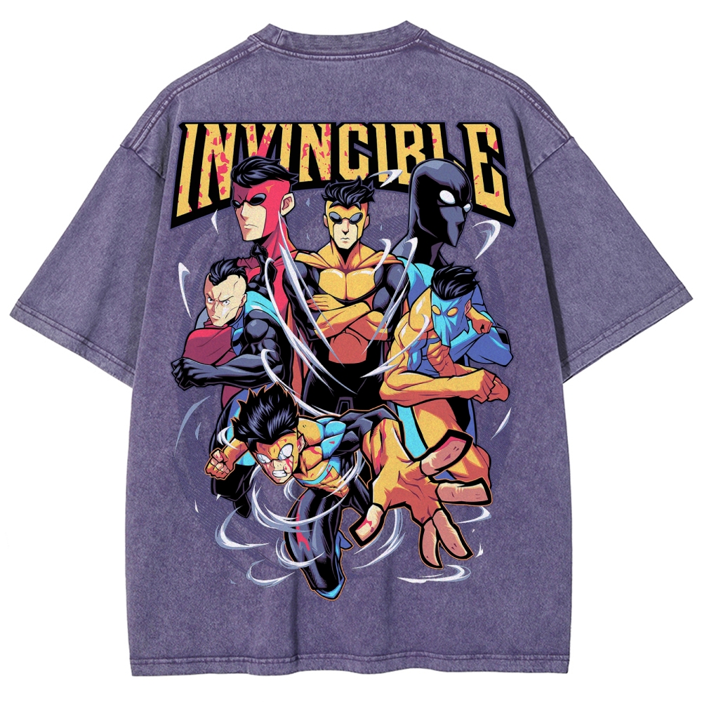 Invincible Unisex Fit Washed T-Shirt 2503012018