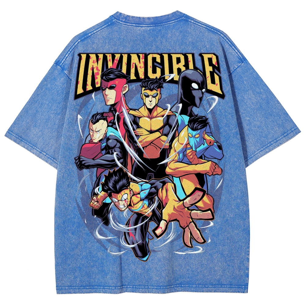 Invincible Unisex Fit Washed T-Shirt 2503012018
