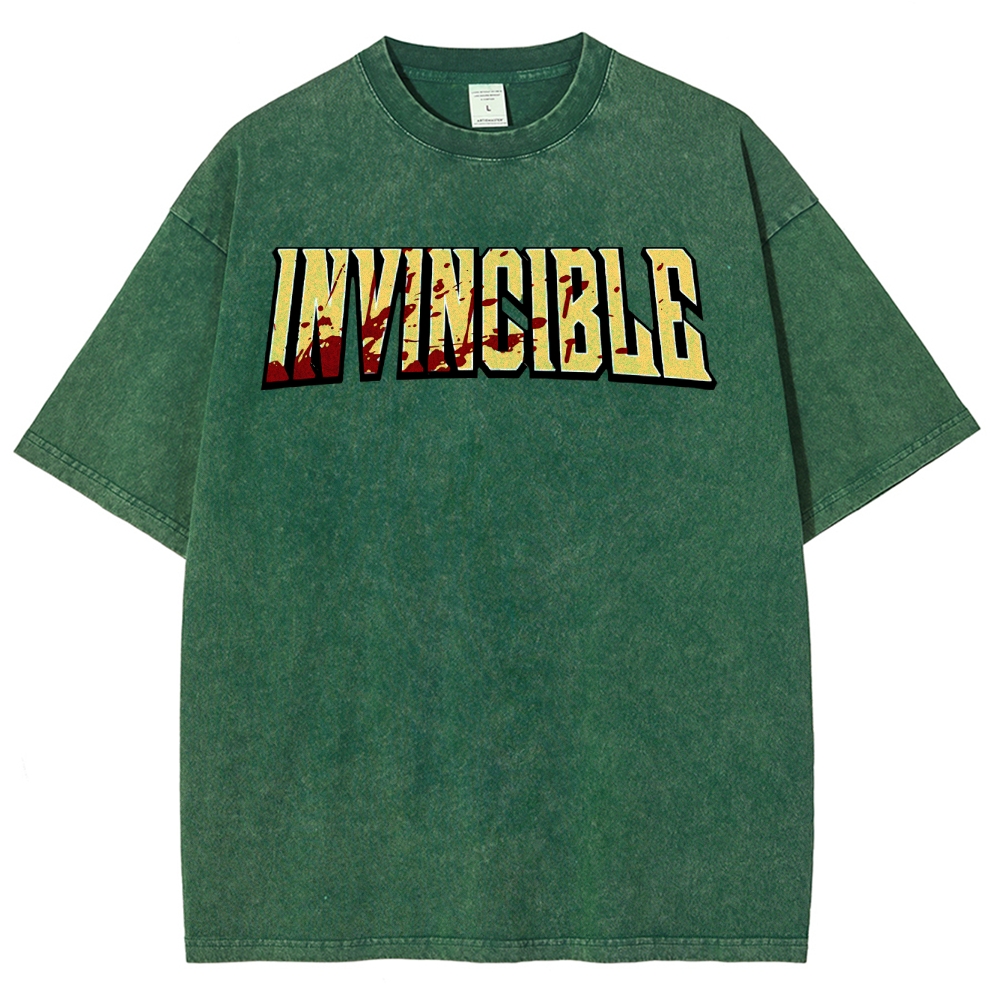 Invincible Unisex Fit Washed T-Shirt 2503012018