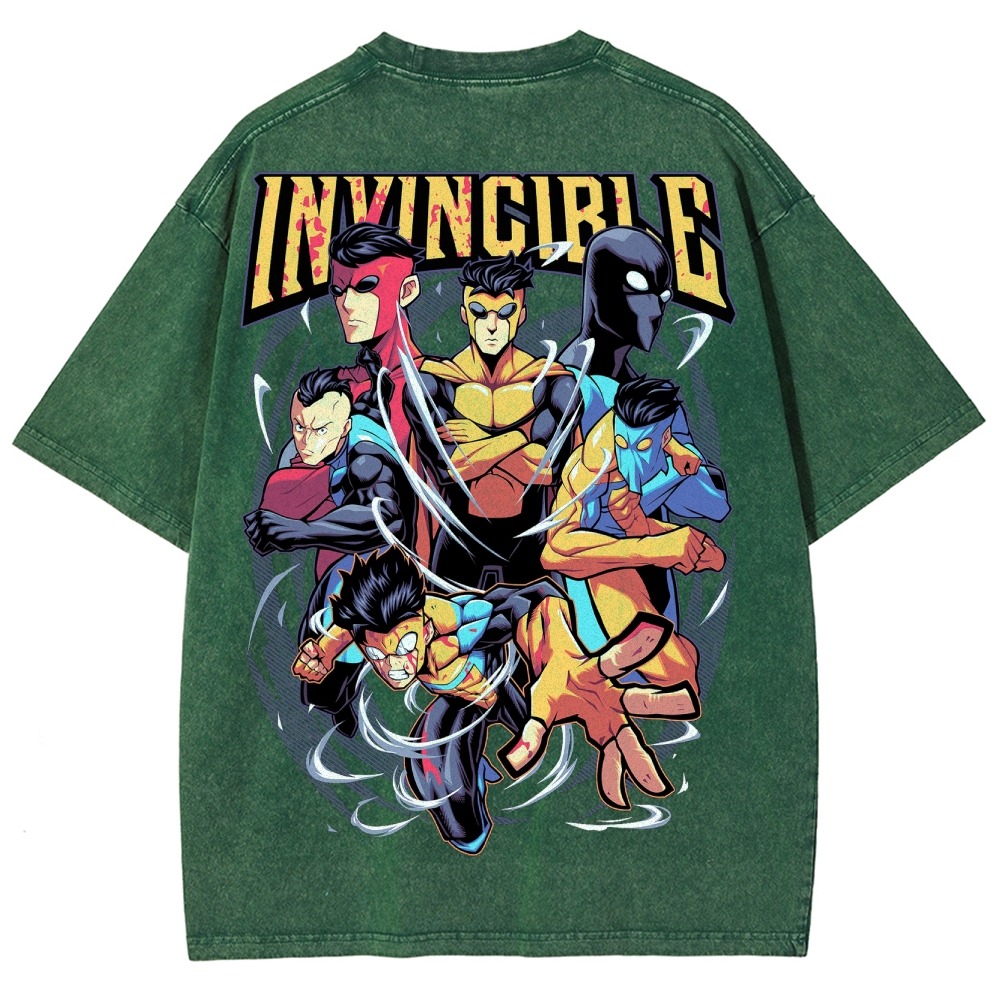 Invincible Unisex Fit Washed T-Shirt 2503012018