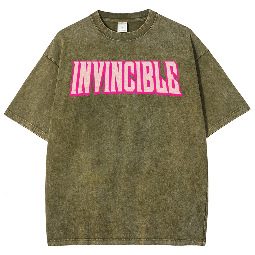 Invincible Unisex Fit Washed T-Shirt 2503012028