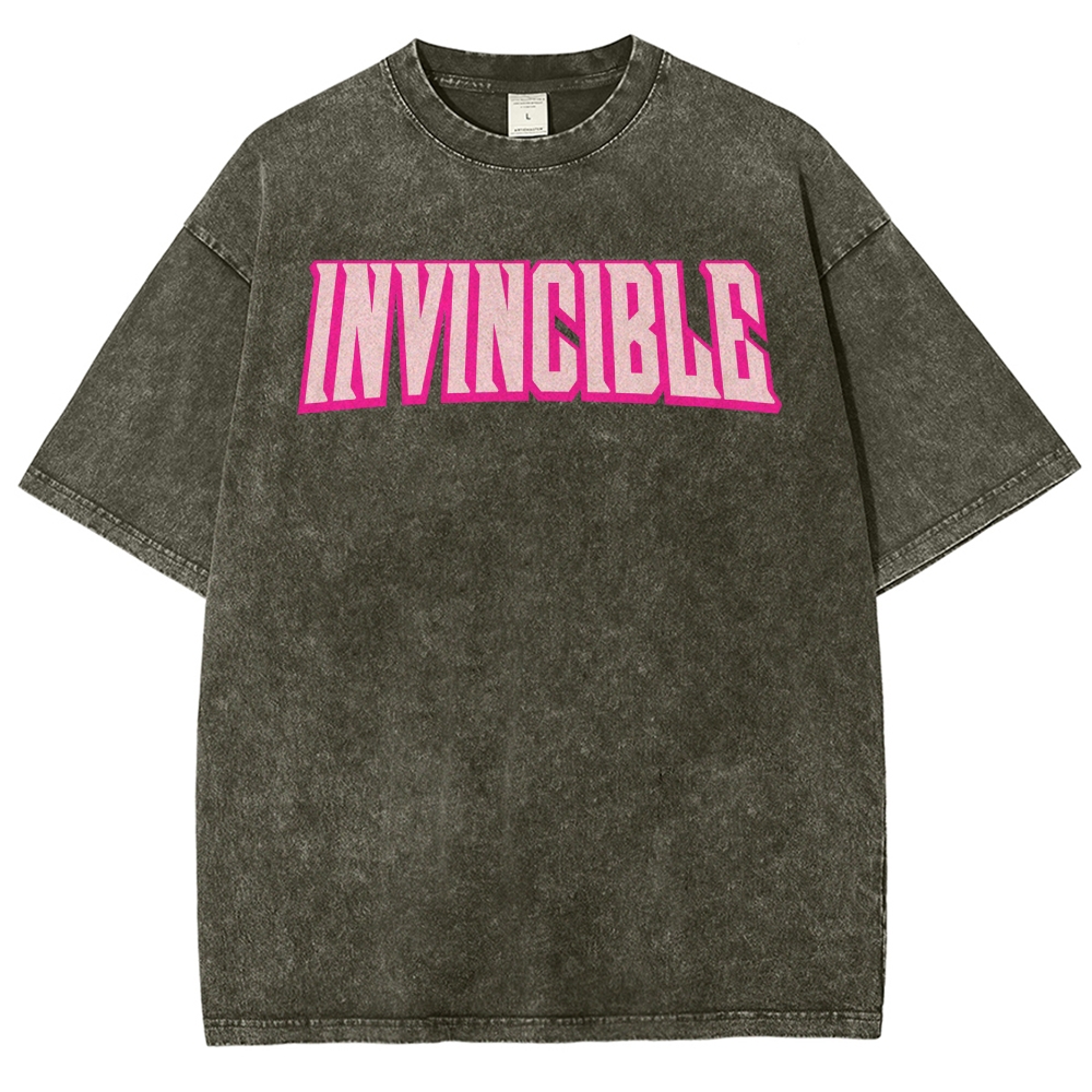 Invincible Unisex Fit Washed T-Shirt 2503012028